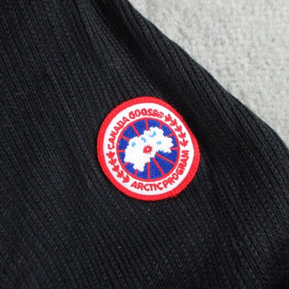 Canada Goose Jacket Mens Large Black Hybridge Knit Merino Wool Goose Down Coat - Picture 4 of 13